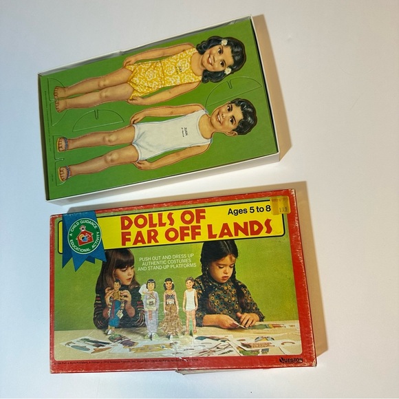 Vintage 1969 Child Guidance Paper Doll Box Set Dolls of Far Off Lands Unused - Picture 1 of 4